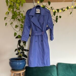 Vintage London Fog Periwinkle Blue Trench Coat